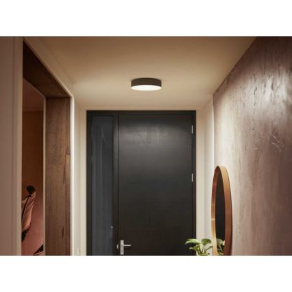 Philips - Hue himmennettävä LED-kattovalaisin LED/9,6W/230V 2200-6500K Ø 261 mm musta + kaukosäädin