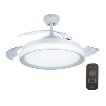 Philips - LED-kattotuuletin LED/35W/230V 5500/4000/2700K valkoinen + kaukosäädin