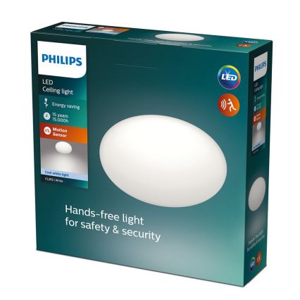 Philips - LED-kattovalaisin anturilla 1xLED/12W/230V 4000K