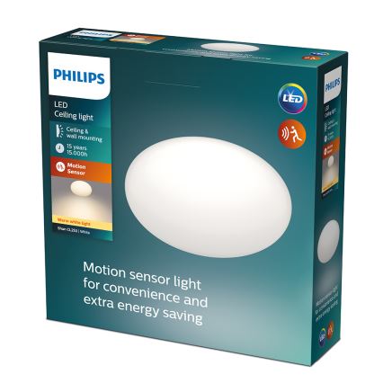 Philips - LED-kattovalaisin liiketunnistimella LED/12W/230V 2700K