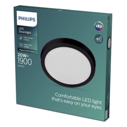 Philips - LED-kattovalaisin MAGNEOS LED / 20W / 230V 2700K musta