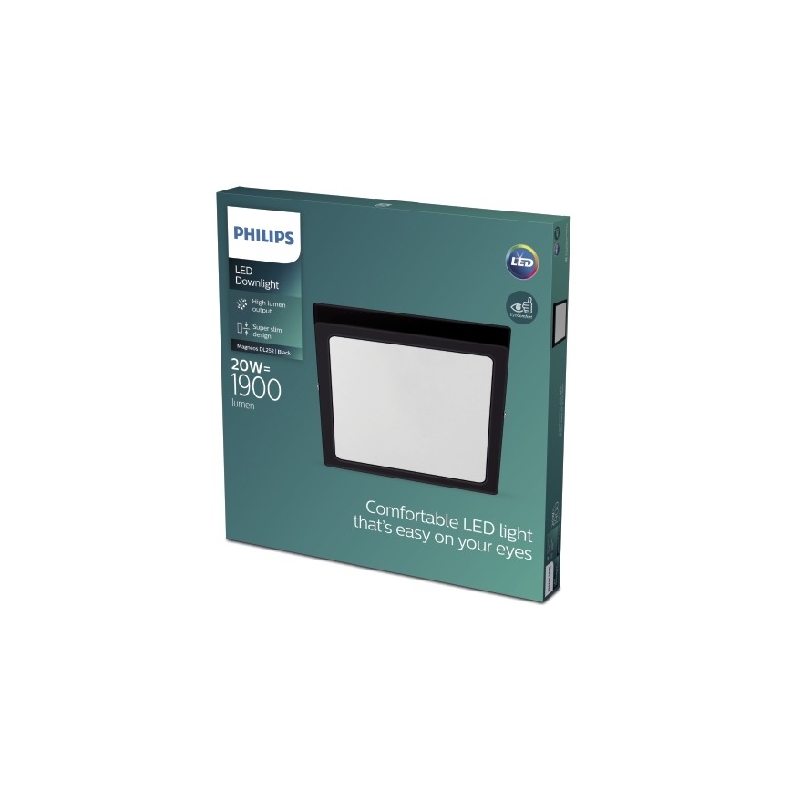 Philips - LED-kattovalaisin MAGNEOS LED / 20W / 230V 2700K musta