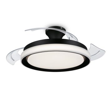 Philips - LED-kattovalaisin tuulettimella BLISS LED/35W/230V 5500/4000/2700K musta + kaukosäädin