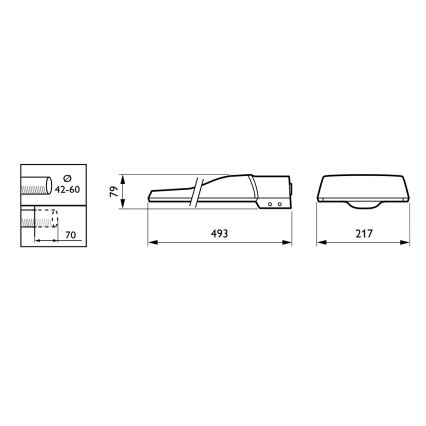 Philips - LED-katuvalaisin CORELINE MALAGA LED/46,5W/230V 3000K IP65