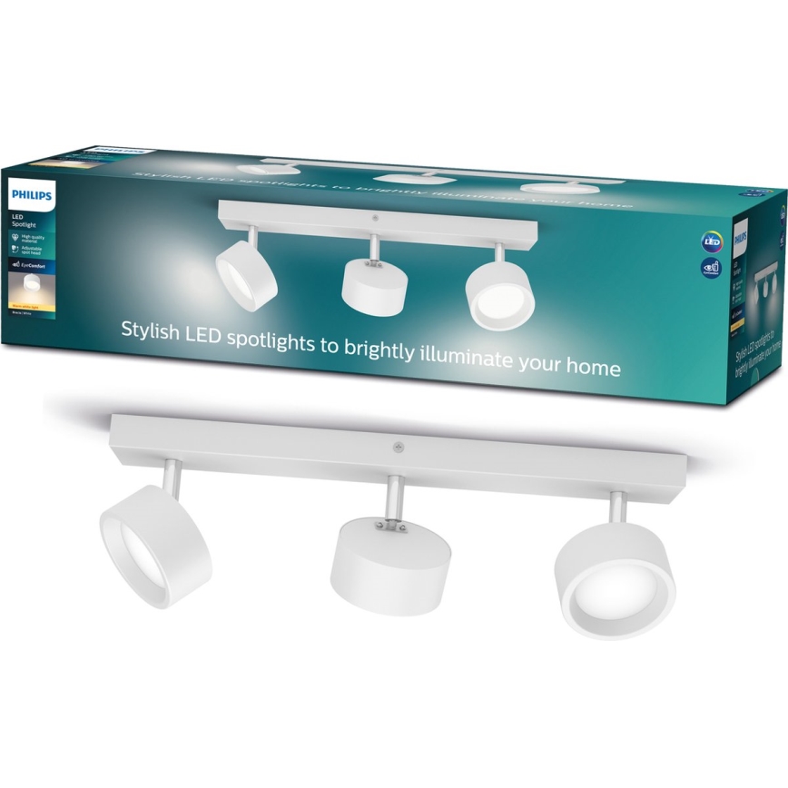 Philips - LED-kohdevalaisin 3xLED/5,5W/230V valkoinen