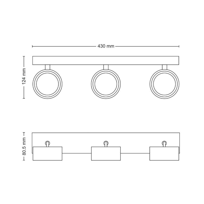 Philips - LED-kohdevalaisin 3xLED/5,5W/230V valkoinen