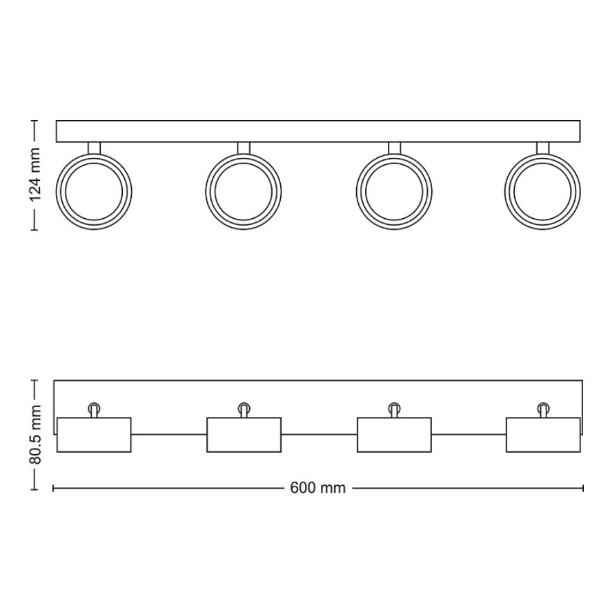 Philips - LED-kohdevalaisin 4xLED/5,5W/230V valkoinen