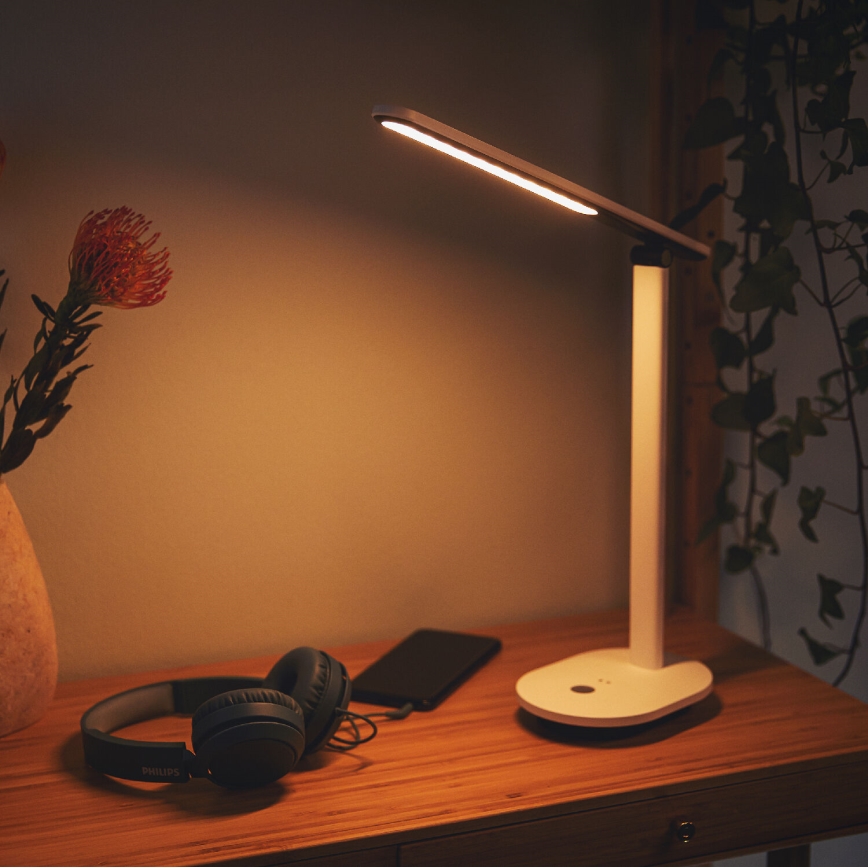 Philips - LED himmennettävä kosketuspöytävalaisin IVORY LED/5W/5V 3000 mAh 2700/3600/5000K CRI 90