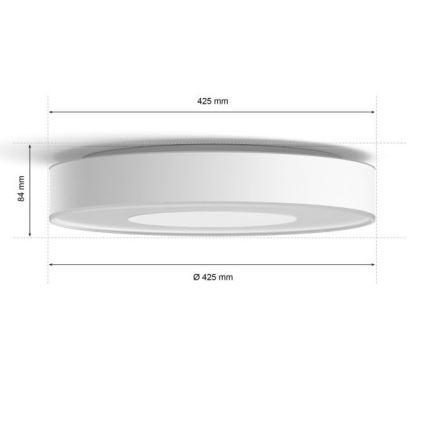 Philips - LED RGB Himennettävä kattovalaisin Hue INFUSE LED/52,5W/230V 2000-6500K pr. 425 mm valkoinen