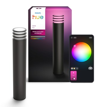 Philips - LED RGB Himennettävä ulkovalaisin Hue LUCCA 1xE27/8,1W/230V 77 cm 1000-20000K IP44