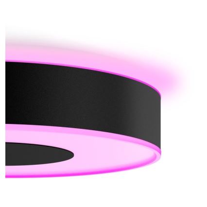 Philips - RGB-LED himmennettävä kattovalaisin Hue INFUSE LED/52,5W/230V 2000-6500K halkaisija 425 mm musta