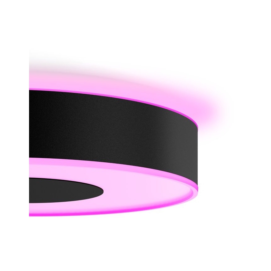 Philips - RGB-LED himmennettävä kattovalaisin Hue INFUSE LED/52,5W/230V 2000-6500K halkaisija 425 mm musta