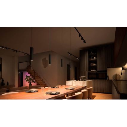 Philips - LED RGB Himmennettävä kattokruunu johdossa kiskojärjestelmään Hue PERIFO LED RGB/5,2W/24V 2000-6500K