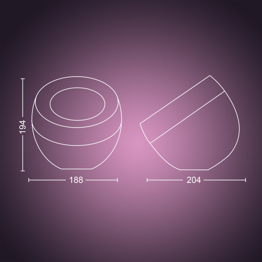 Philips - LED RGB Himmennettävä pöytävalaisin Hue IRIS LED/8,2W/230V 2000-6500K hopea