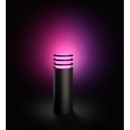 Philips - LED RGB Himennettävä ulkovalaisin Hue LUCCA 1xE27/8,1W/230V 25 cm 1000-20000K IP44