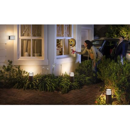 Philips - LED RGB Himennettävä ulkovalaisin Hue LUCCA 1xE27/8,1W/230V 25 cm 1000-20000K IP44