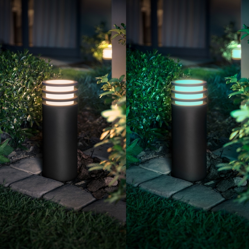 Philips - LED RGB Himennettävä ulkovalaisin Hue LUCCA 1xE27/8,1W/230V 25 cm 1000-20000K IP44