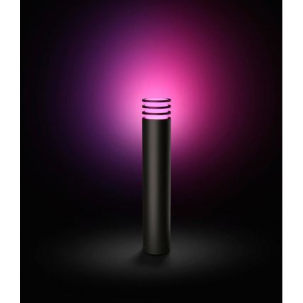 Philips - LED RGB Himennettävä ulkovalaisin Hue LUCCA 1xE27/8,1W/230V 77 cm 1000-20000K IP44