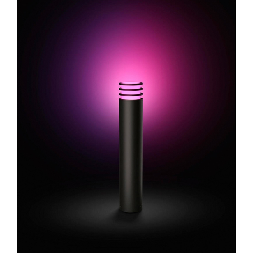 Philips - LED RGB Himennettävä ulkovalaisin Hue LUCCA 1xE27/8,1W/230V 77 cm 1000-20000K IP44