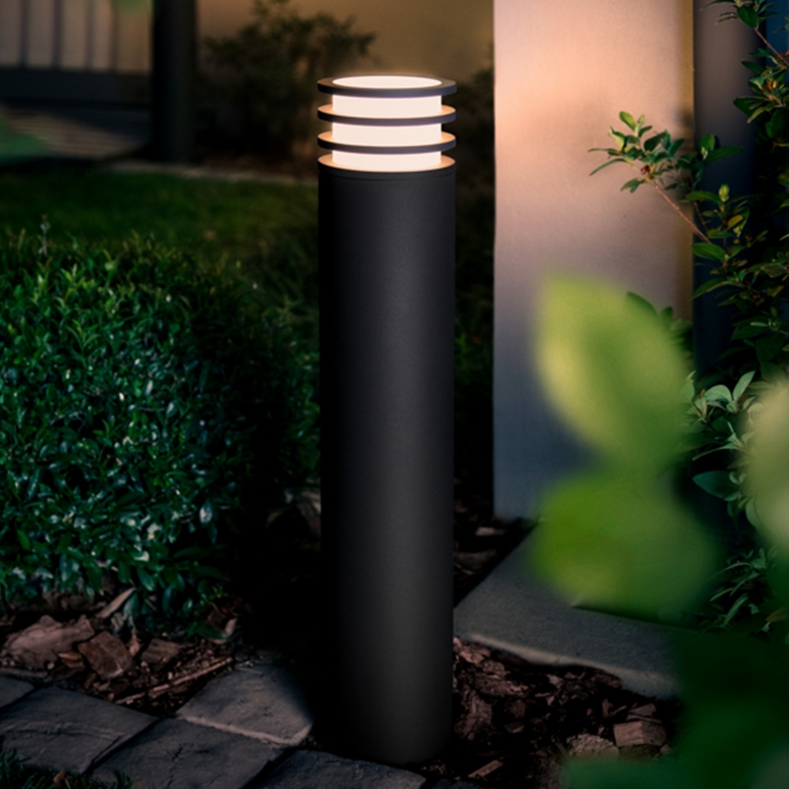 Philips - LED RGB Himennettävä ulkovalaisin Hue LUCCA 1xE27/8,1W/230V 77 cm 1000-20000K IP44