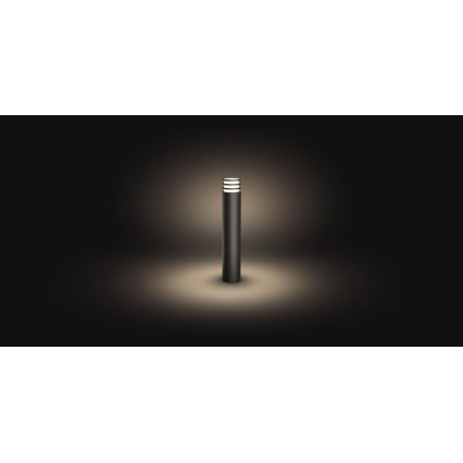 Philips - LED RGB Himennettävä ulkovalaisin Hue LUCCA 1xE27/8,1W/230V 77 cm 1000-20000K IP44
