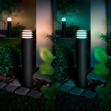 Philips - LED RGB Himennettävä ulkovalaisin Hue LUCCA 1xE27/8,1W/230V 77 cm 1000-20000K IP44