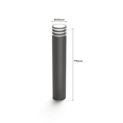 Philips - LED RGB Himennettävä ulkovalaisin Hue LUCCA 1xE27/8,1W/230V 77 cm 1000-20000K IP44