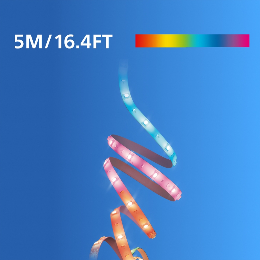 Philips - LED RGBIC himmennettävä valonauha SMART STRIP 2x5m LED/21W/230V 2700-6500K Wi-Fi