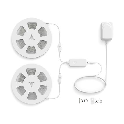 Philips - LED RGBIC himmennettävä valonauha SMART STRIP 2x5m LED/21W/230V 2700-6500K Wi-Fi
