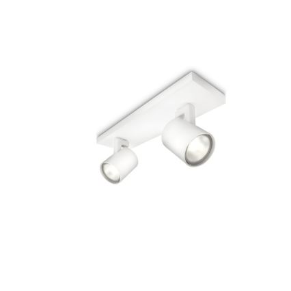 Philips - LED RGBW himmennettävä kohdevalaisin RUNNER 2xGU10/6,5W/230V 2700-6500K valkoinen
