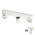 Philips - LED RGBW Himennettävä spottivalaisin RUNNER 3xGU10/6,5W/230V 2700-6500K valkoinen