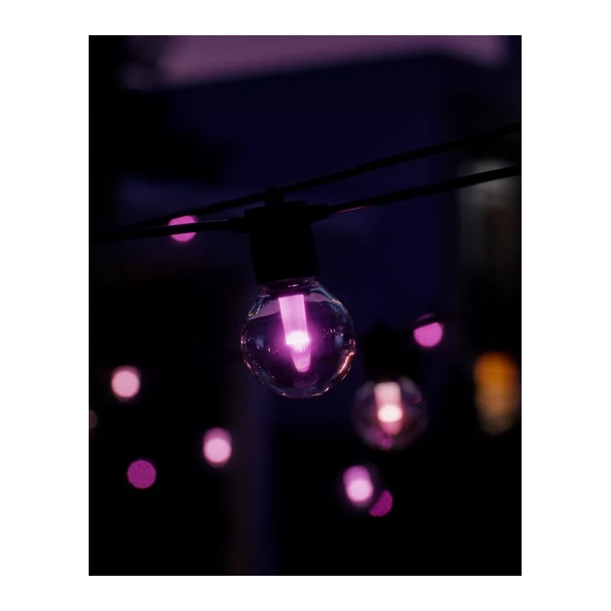 Philips - LED RGBW Himennettävä ulkovaloketju Hue FESTAVIA 30xLED 21m IP65