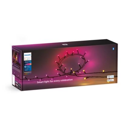Philips - LED RGBW himmennettävä ulkovaloketju HUE White and Color Ambiance 500xLED 44,4 m 2000-6500K IP54