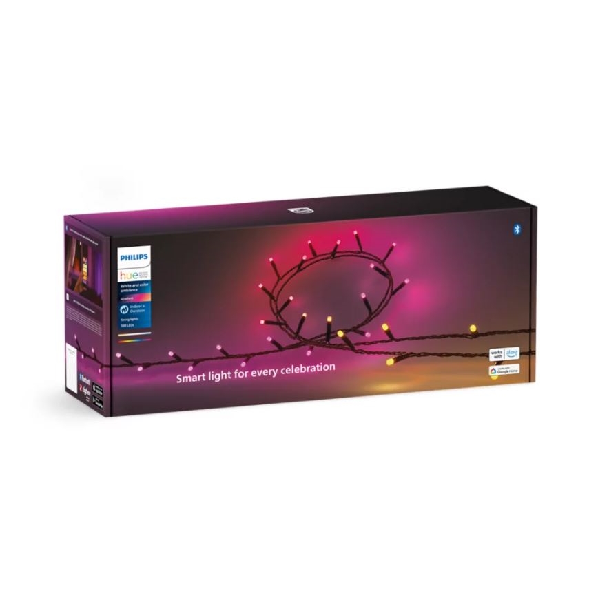 Philips - LED RGBW himmennettävä ulkovaloketju HUE White and Color Ambiance 500xLED 44,4 m 2000-6500K IP54