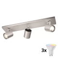 Philips - LED RGBW himmennettävä kohdevalaisin 3xGU10/4,8W/230V mattakromi + kaukosäädin