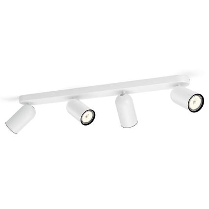 Philips - PONGEE LED RGBW himmennettävä kohdevalaisin 4xGU10/4,9W/230V 2700-6500K valkoinen