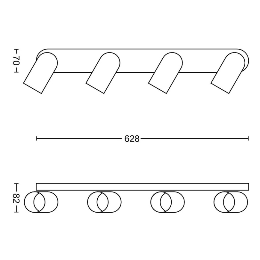 Philips - PONGEE LED RGBW himmennettävä kohdevalaisin 4xGU10/4,9W/230V 2700-6500K valkoinen