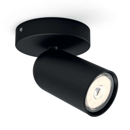 Philips - LED RGBW himmennettävä kohdevalaisin PONGEE 1xGU10/4,8W/230V 3000K musta + kaukosäädin