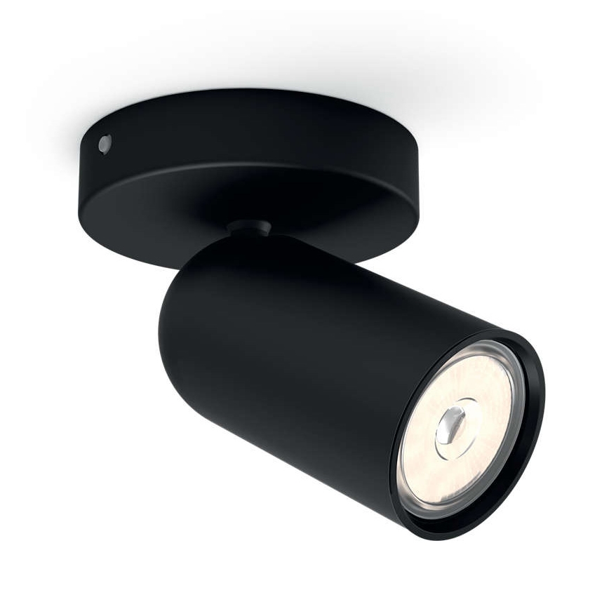 Philips - LED RGBW himmennettävä kohdevalaisin PONGEE 1xGU10/4,8W/230V 3000K musta + kaukosäädin