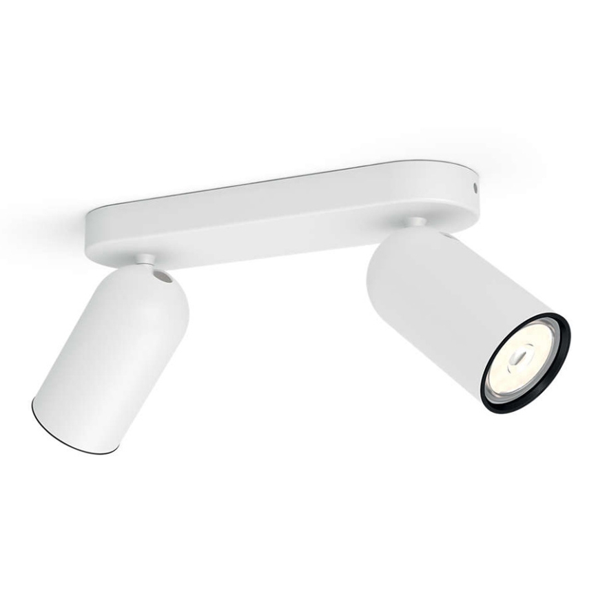 Philips - LED RGBW himmennettävä spottivalaisin PONGEE 2xGU10/4,8W/230V 3000K valkoinen + kaukosäädin