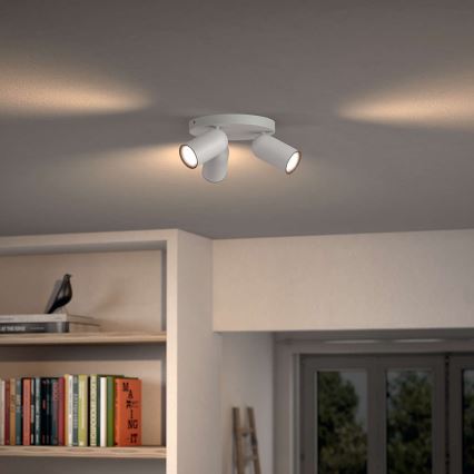 Philips - LED RGBW himmennettävä kohdevalaisin PONGEE 3xGU10/4,8W/230V 3000K valkoinen + kaukosäädin