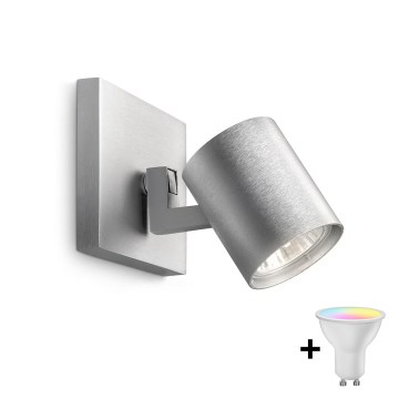 Philips - LED RGBW himmennettävä kohdevalaisin RUNNER 1xGU10/6,5W/230V 2700-6500K mattakromi