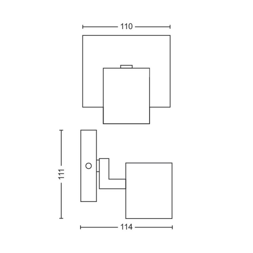 Philips - LED RGBW himmennettävä kohdevalaisin RUNNER 1xGU10/6,5W/230V 2700-6500K musta