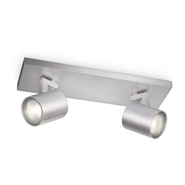Philips - LED RGBW himmennettävä kohdevalaisin RUNNER 2xGU10/6,5W/230V 2700-6500K mattakromi