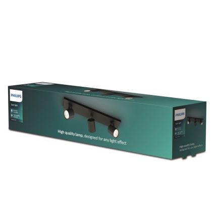 Philips - LED RGBW himmennettävä spottivalaisin RUNNER 3x GU10/6,5 W/230 V 2700–6500 K musta