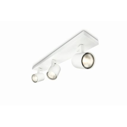 Philips - LED RGBW Himennettävä spottivalaisin RUNNER 3xGU10/6,5W/230V 2700-6500K valkoinen