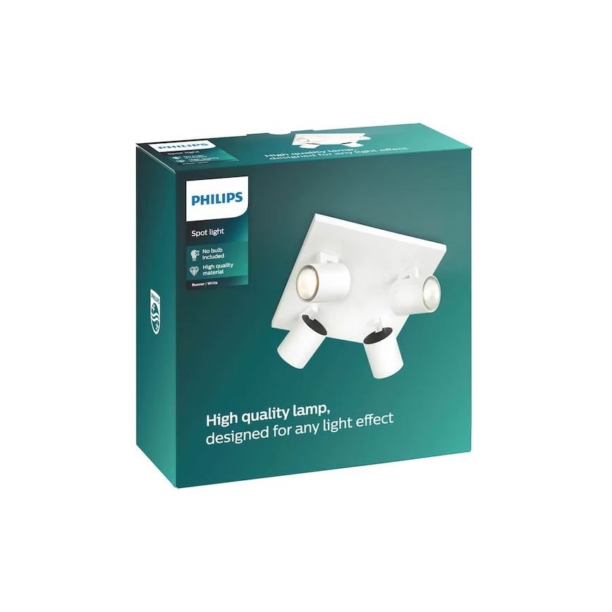 Philips - LED RGBW himmennettävä kohdevalaisin RUNNER 4xGU10/6,5W/230V 2700-6500K valkoinen