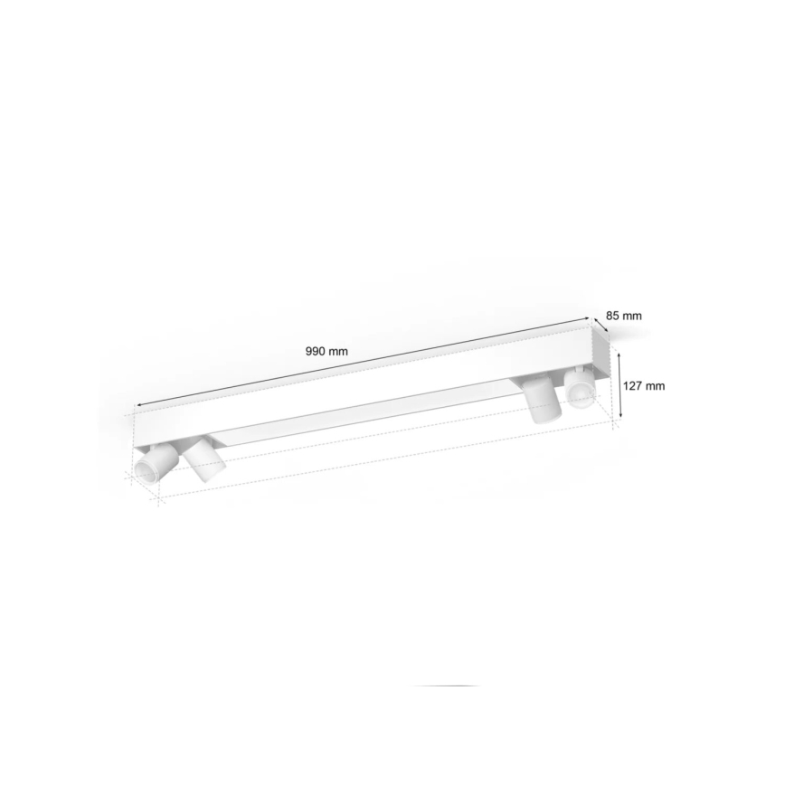 Philips - LED RGBW Himmennettävä kohdevalo Hue CENTRIS 4xGU10/4,2W/230V + LED/11W 2000-6500K