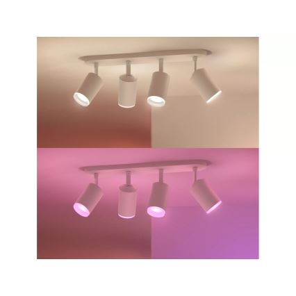 Philips - LED RGBW Himmennettävä kohdevalo Hue FUGATO 4xGU10/4,2W/230V 2000-6500K valkoinen