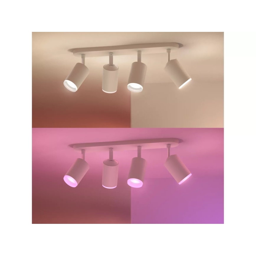 Philips - LED RGBW Himmennettävä kohdevalo Hue FUGATO 4xGU10/4,2W/230V 2000-6500K valkoinen